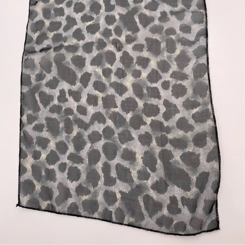 Vintage Animal Print Scarves Set of Three Leopard Zebra Tiger‎ Snake Blue Black